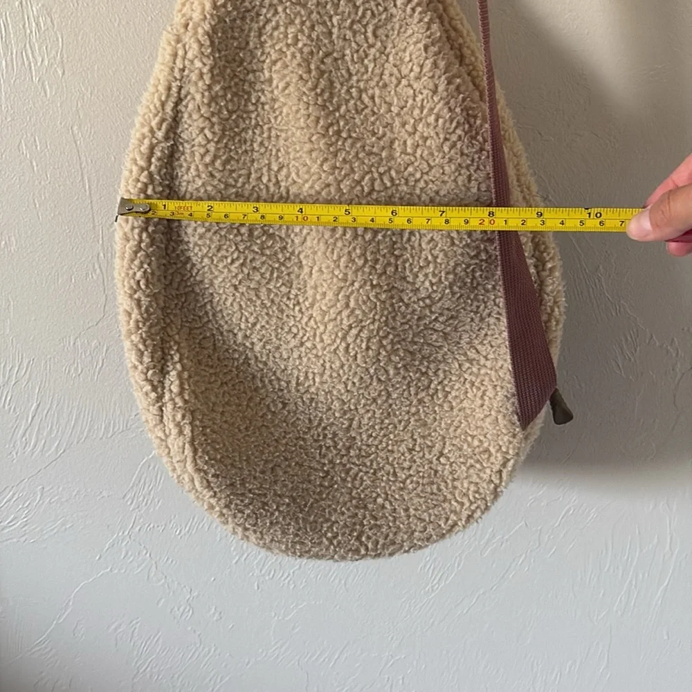 Cream Sherpa Sling Bag - Picture 6 of 6